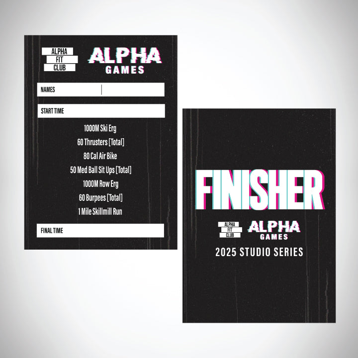 5"x7" Double Sided 2025 Studio Series Alpha Games Scorecards