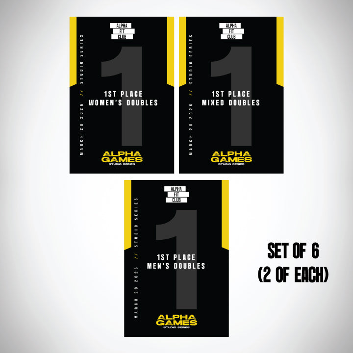 36"H x 24"W Alpha Games 1st Place Finisher Banners (SET OF 6)
