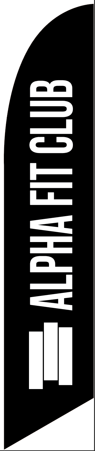 14' Custom Logo Single Sided Feather Flag w/ Hardware