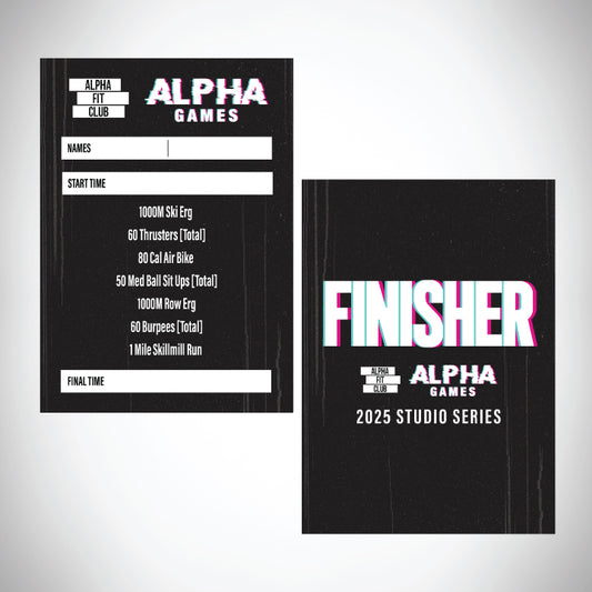 5"x7" Double Sided 2025 Studio Series Alpha Games Scorecards