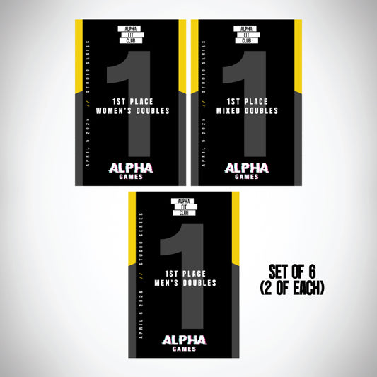 36"H x 24"W Alpha Games 1st Place Finisher Banners (SET OF 6)